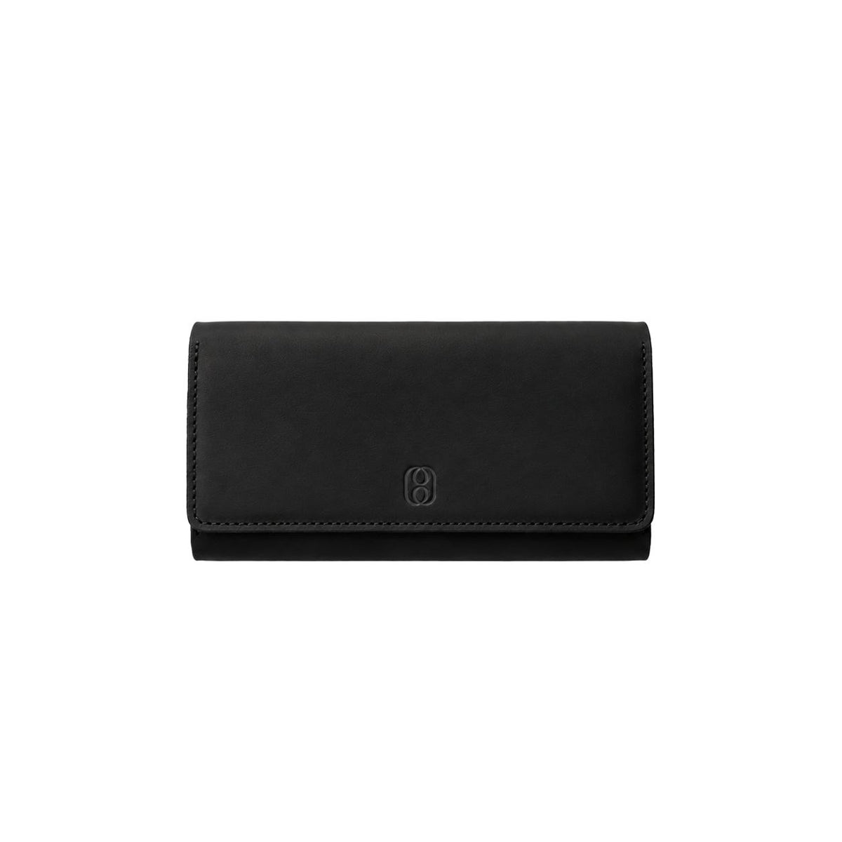 Alba Slim Wallet 012BK preta em pele verdadeira