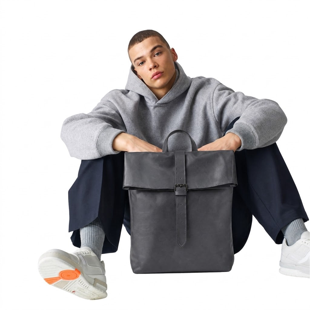 Alpha-portefeuille-sac-gris