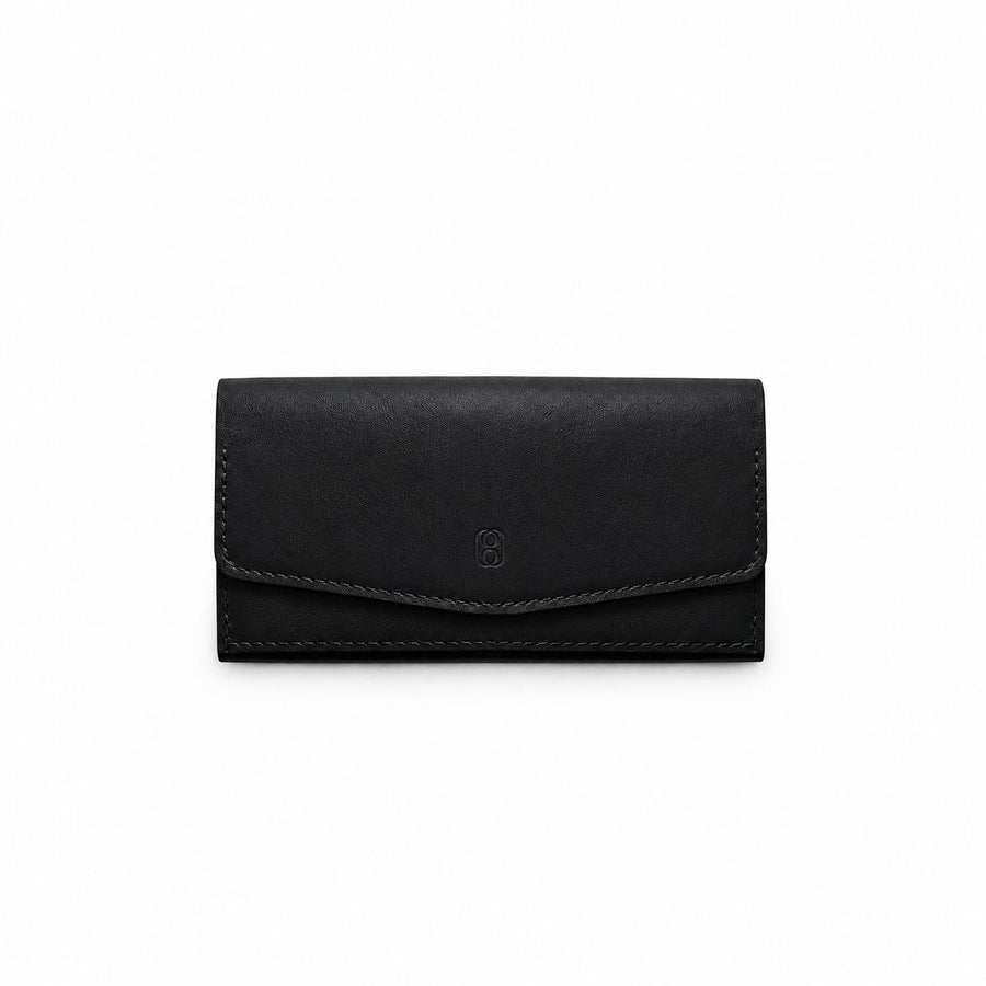 Avel Slim Wallet noir en cuir véritable